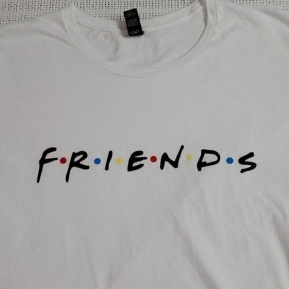 Anvil Graphic "Friends" Sz. XL White SS T-shirt - Picture 2 of 5